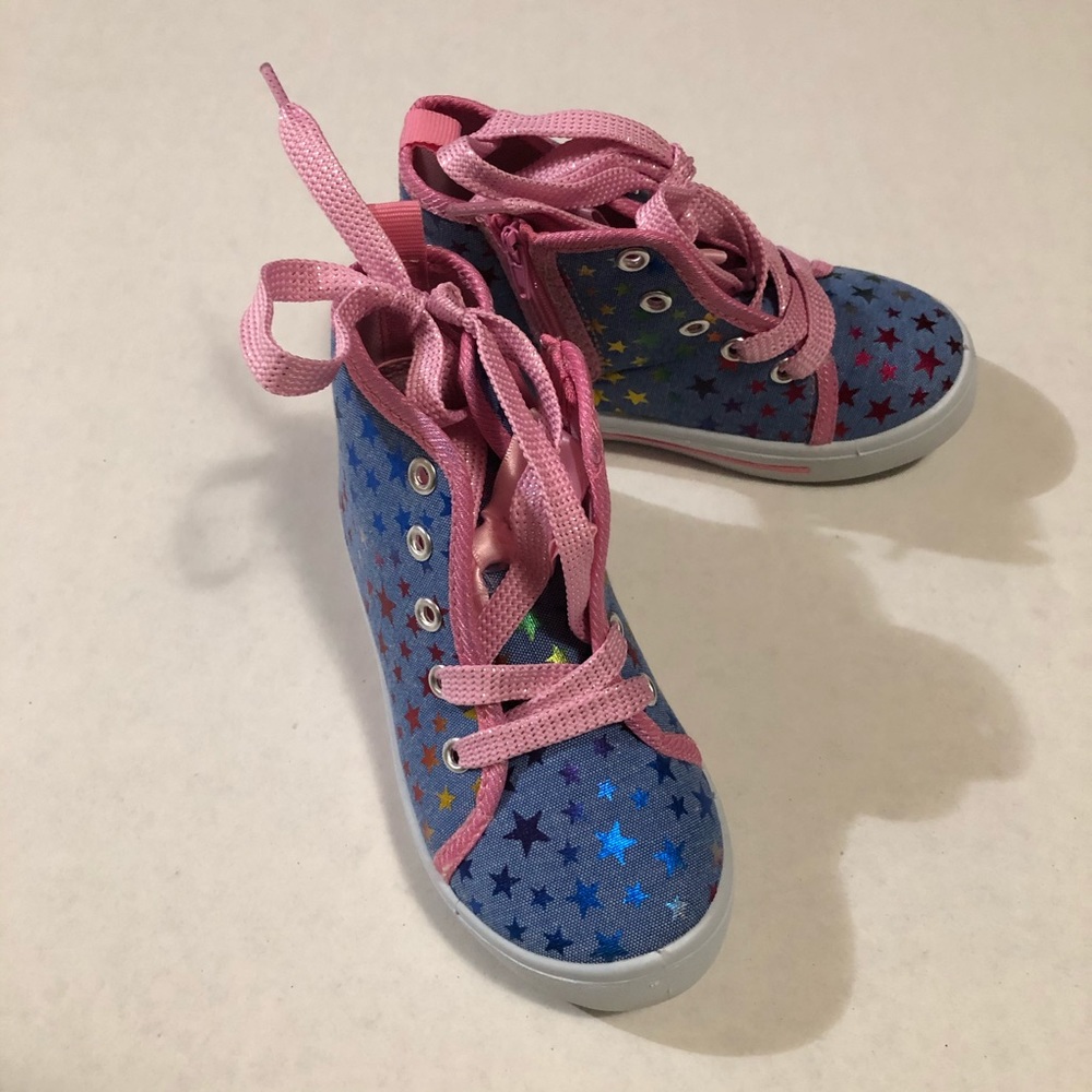 Girls High Top Canvas Sneakers